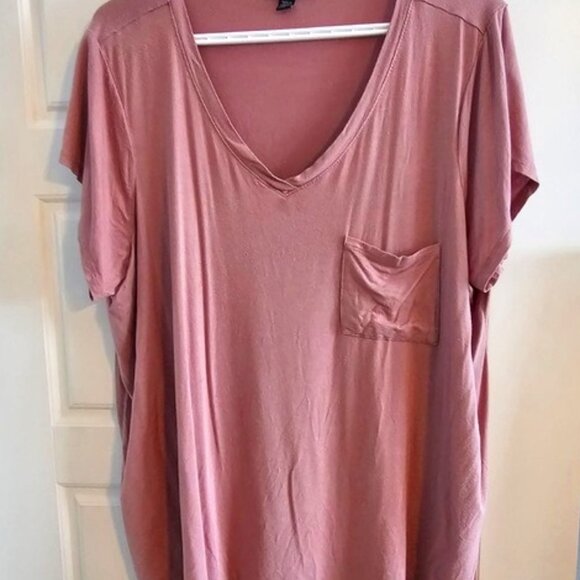 Women's Pink V-Neck Top - Picture 1 of 1